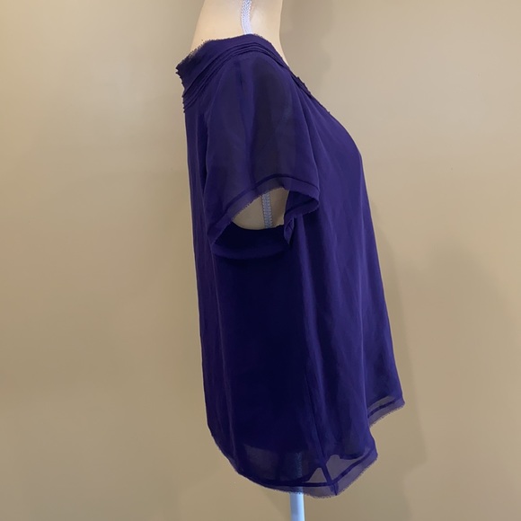 Talbots Short  Sleeve Shell Silk size 14 Petite - Picture 6 of 14